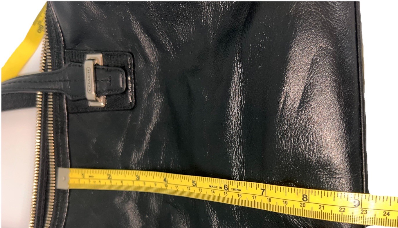 Coach Taylor Soft Leather Satchel Black F25296 Shoulder Purse Handbag