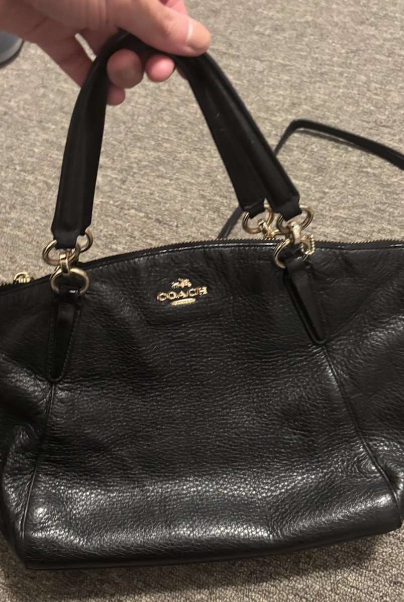 Coach Black Pebbled Leather Crossbody Bag Kelsey F1780-F36675