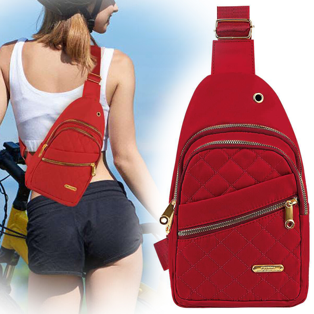 Women Sling Bag Chest Fanny Packs Cross Body Travel Shoulder Backpack Sports US