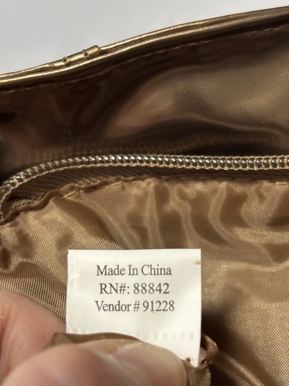Shiny Bronze Lightweight Tote Shoulder Bag Tablet Purse Y2K 90’s Retro Travel
