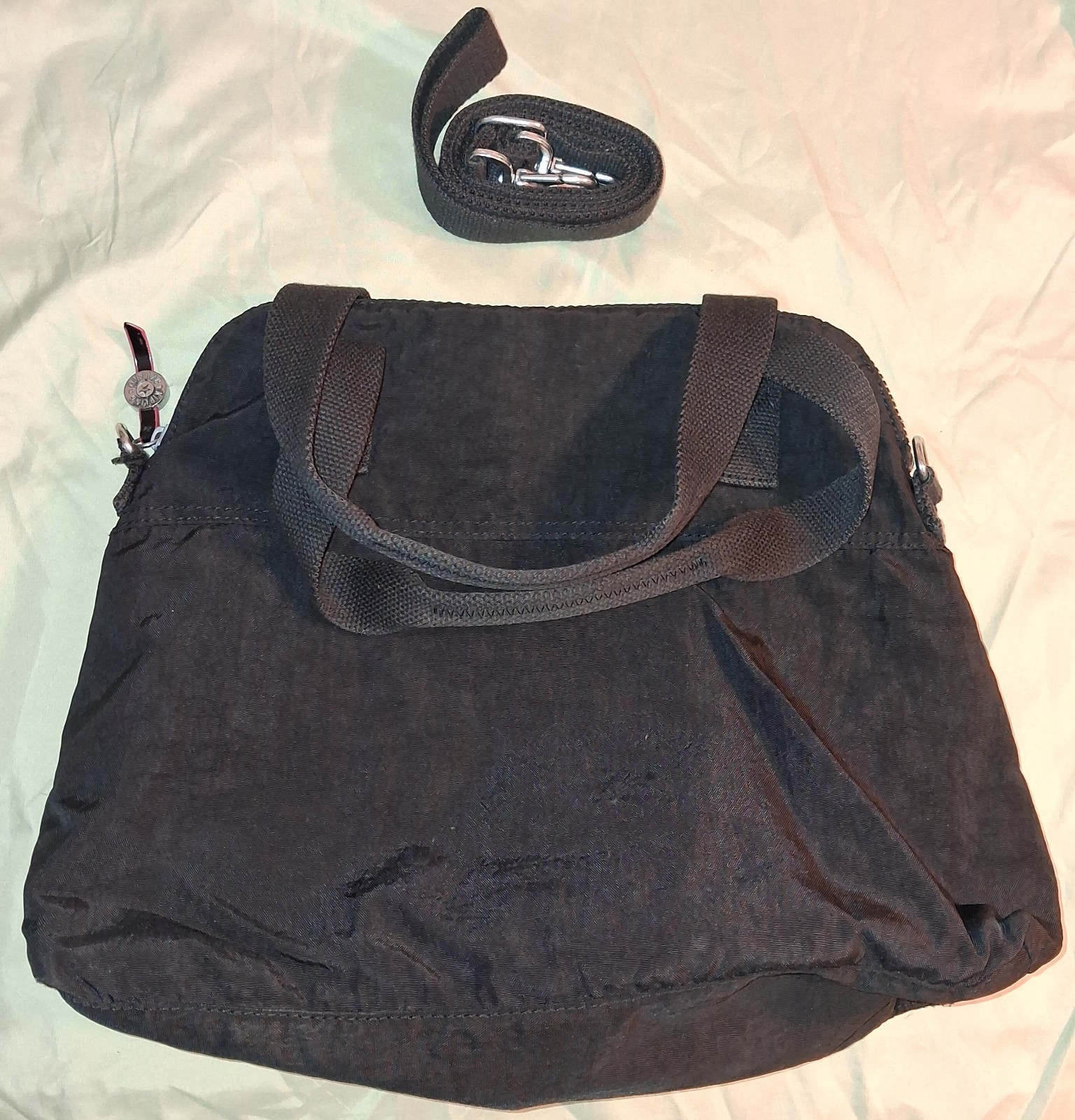 Kipling Felicity Crossbody Shoulder Bag Tote Black (14″ × 15″ × 5″) Pre-Owned