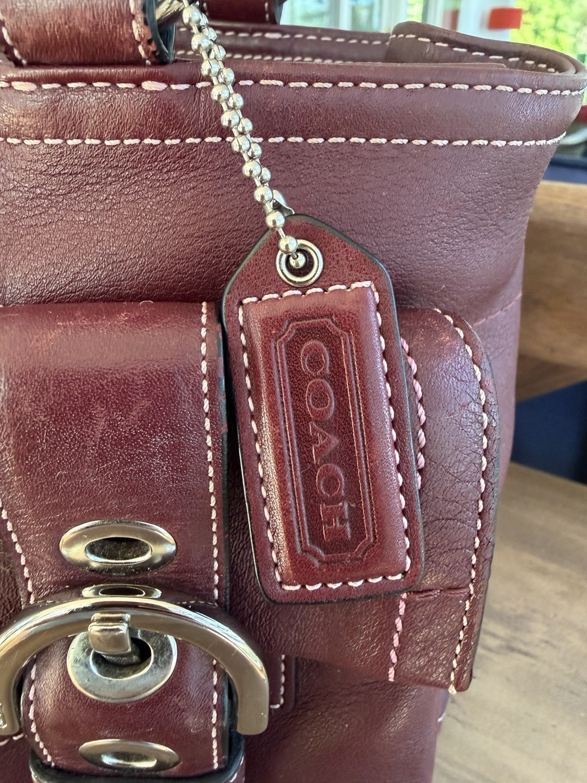 Coach Vintage Leather Soho Double Pocket Satchel Y2K