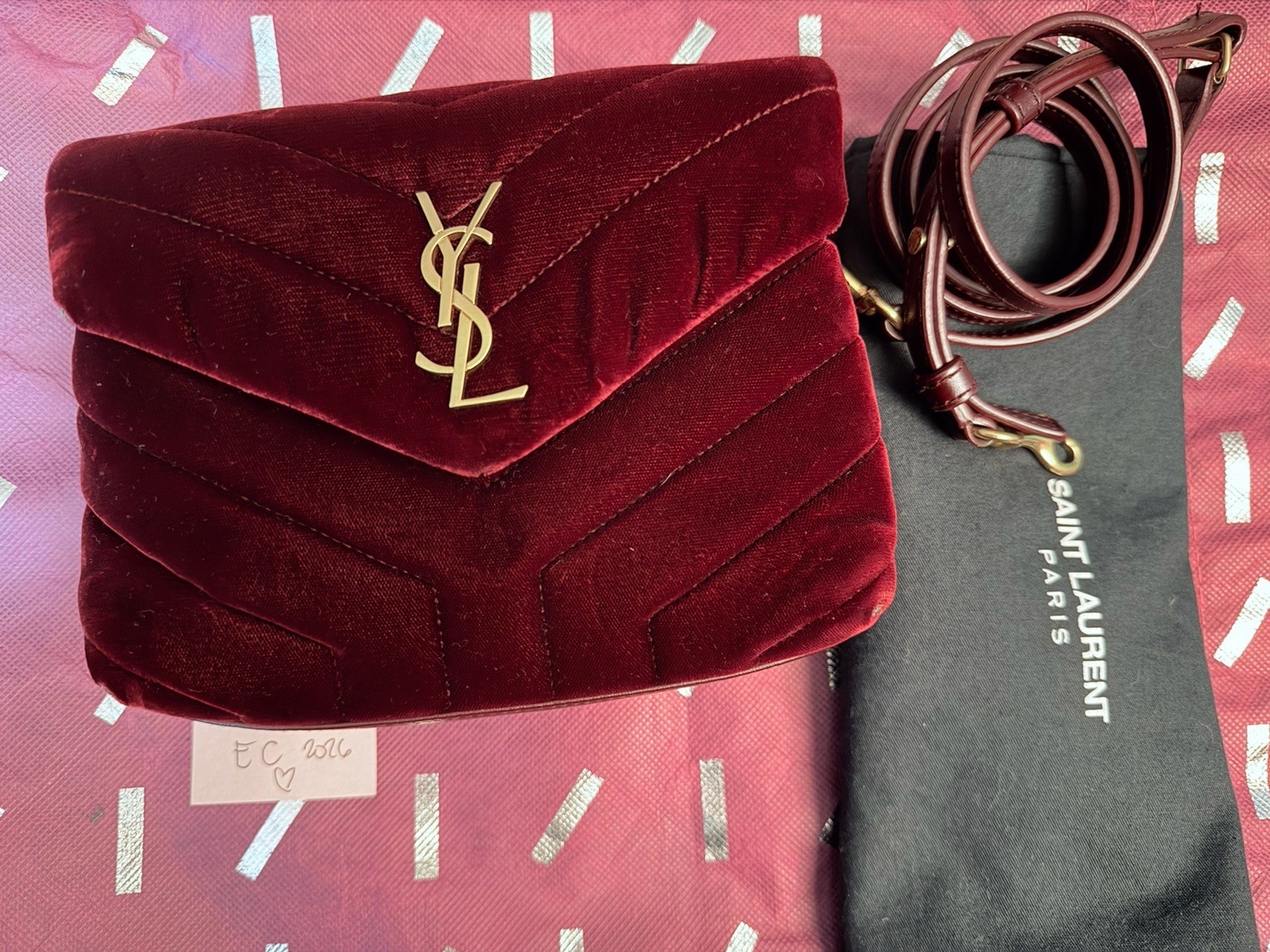 Saint Laurent LouLou Velvet w/ Strap & Dust Bag