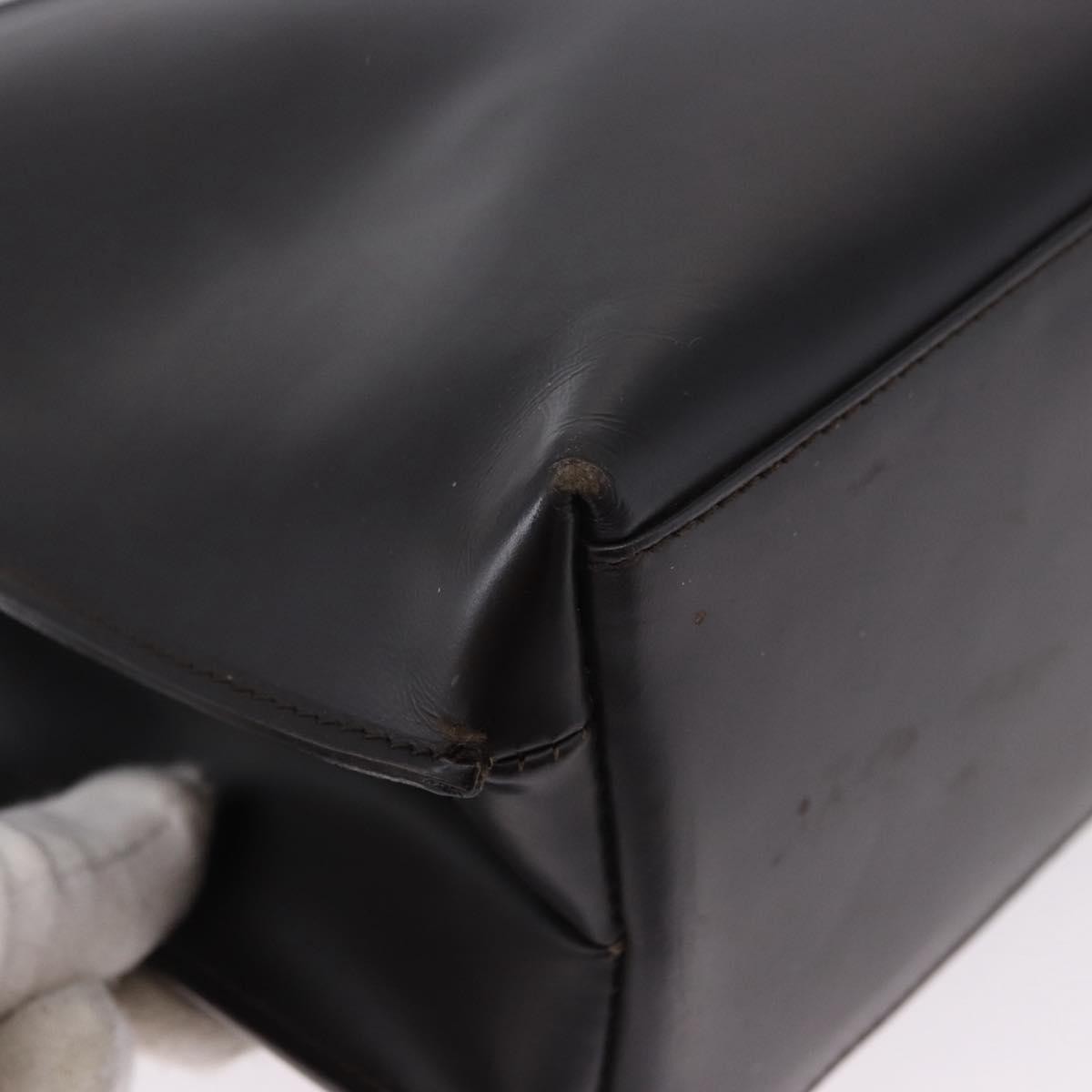 GUCCI Shoulder Bag Leather Black Silver 001 3015 Auth gh2272