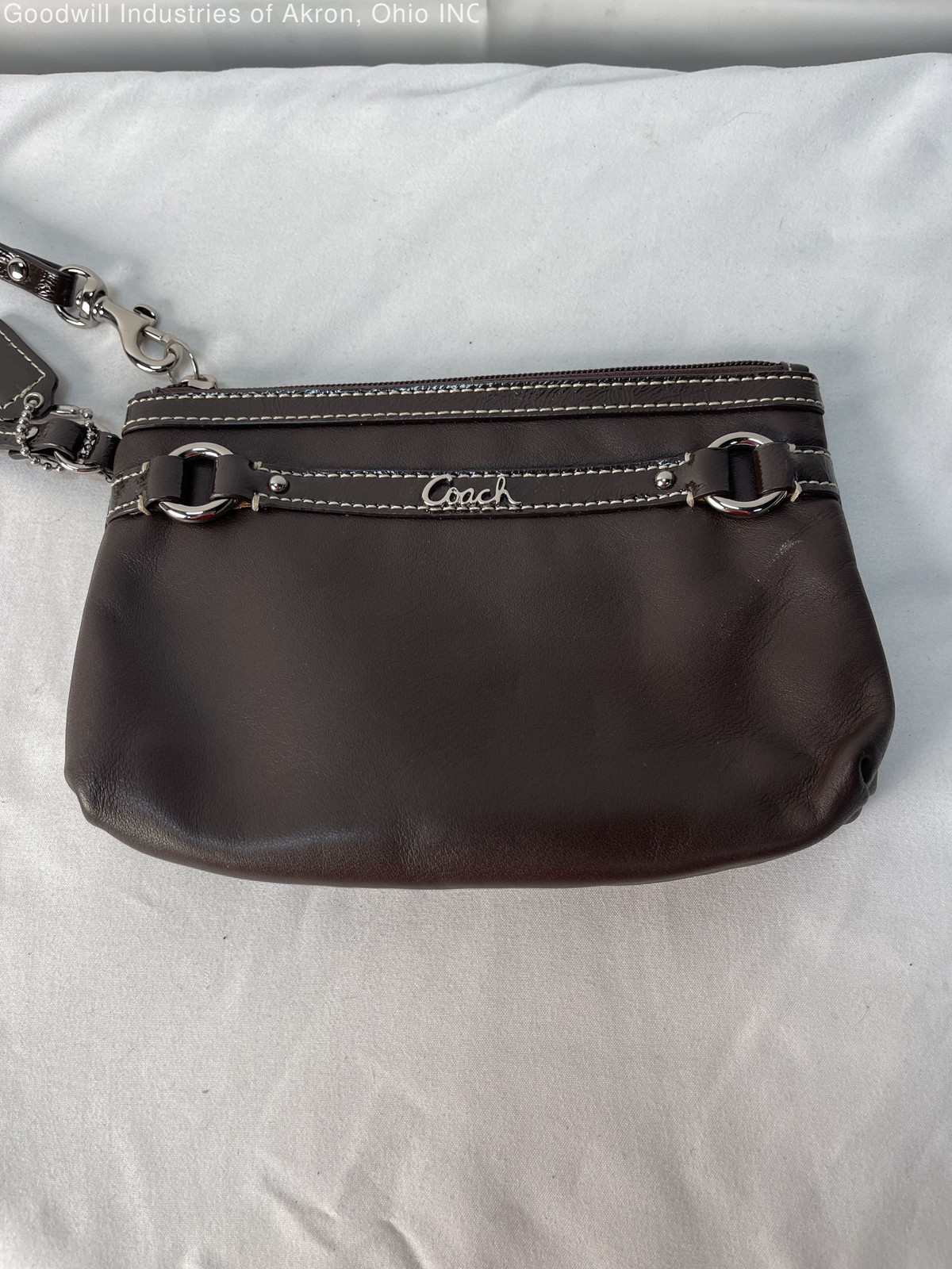 Gently Loved Certified Authentic Dark Brown Coach Wristlet