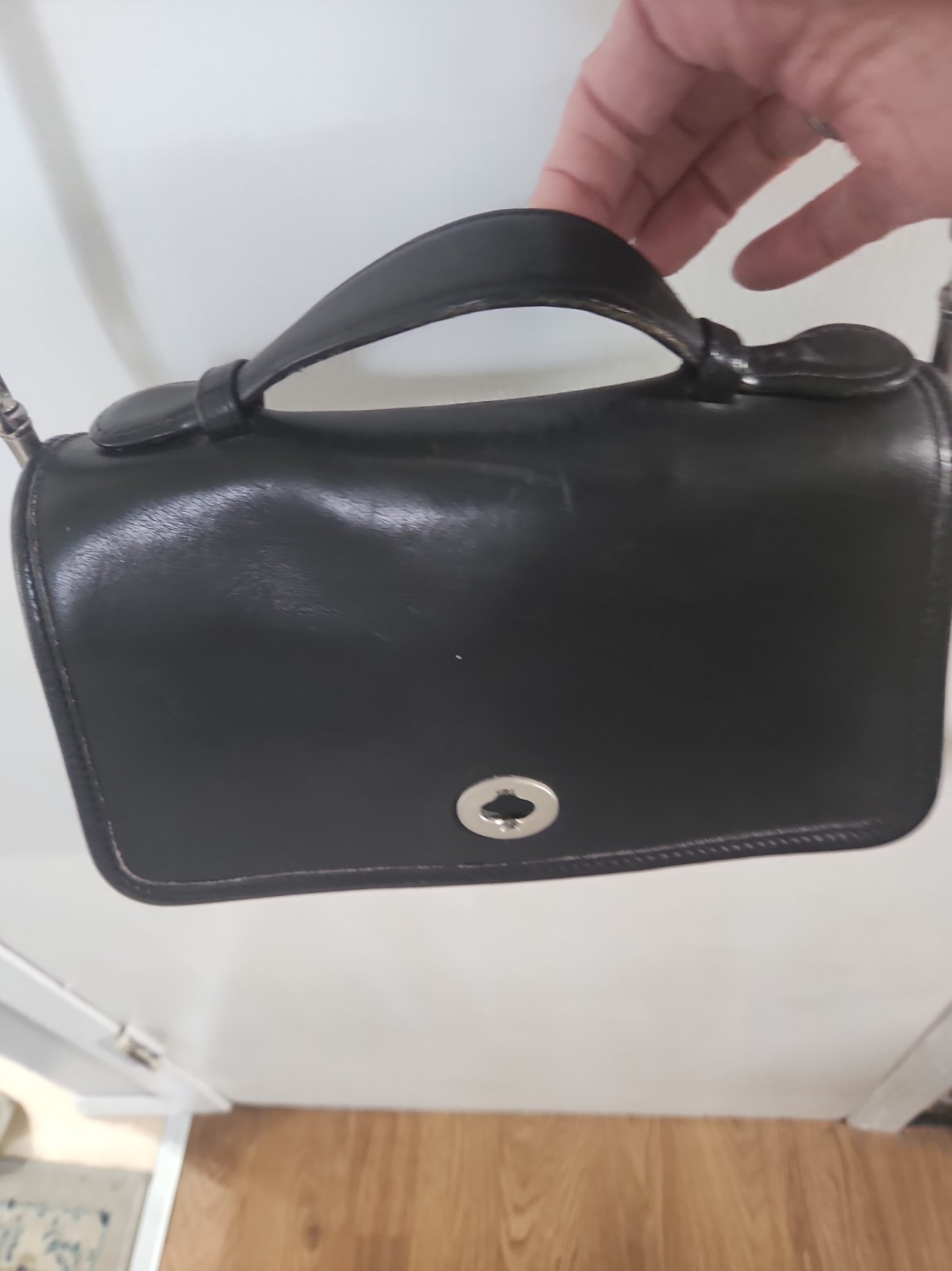Vintage Coach Court Bag #9870 Blk made in Costa Rica /A8