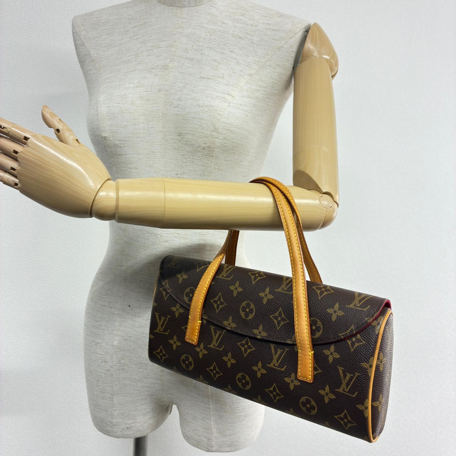 LOUIS VUITTON Sonatine Handbag M51902 Monogram canvas Brown