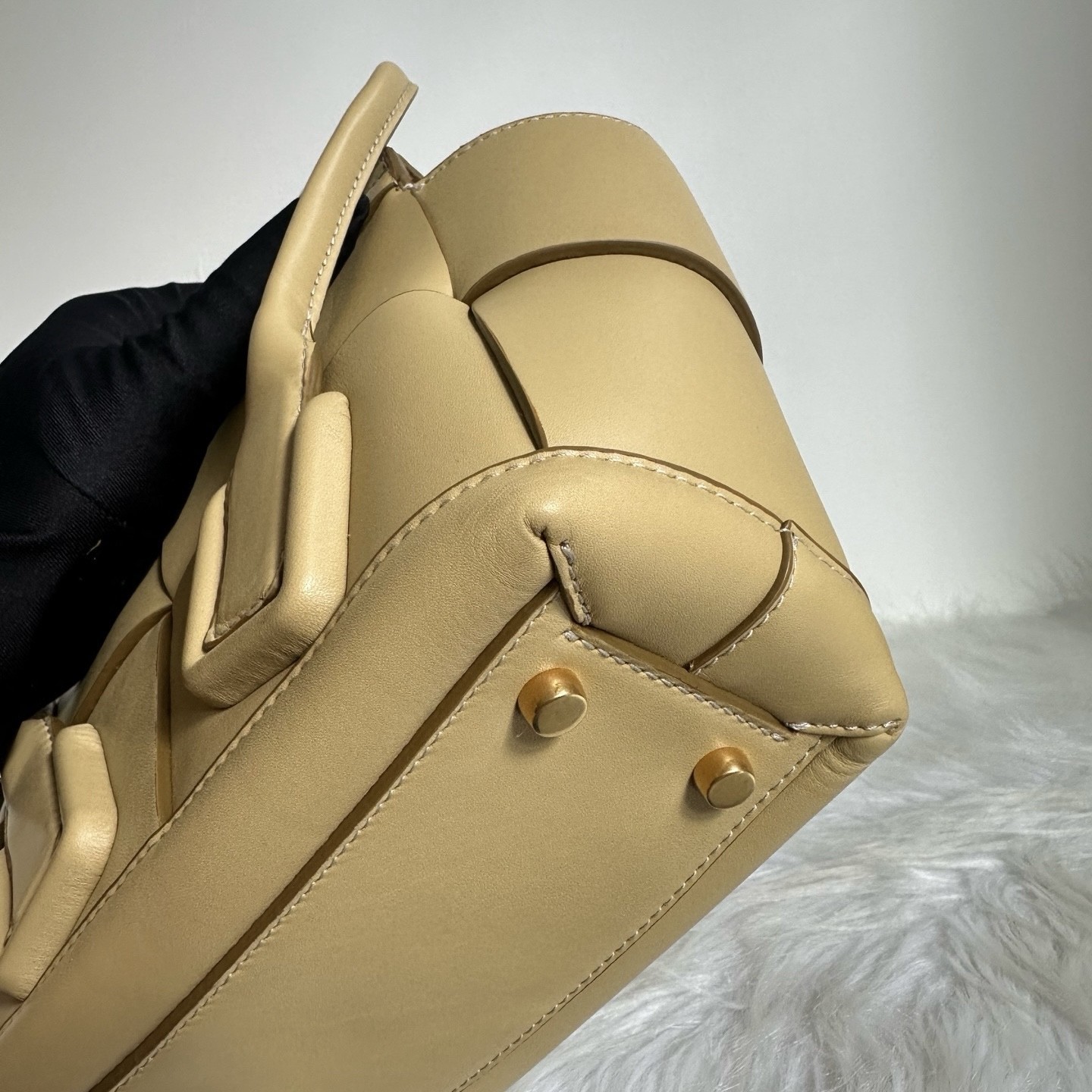 Bottega Veneta Pre-Owned Authentic Tote Tapioca Calf Leather