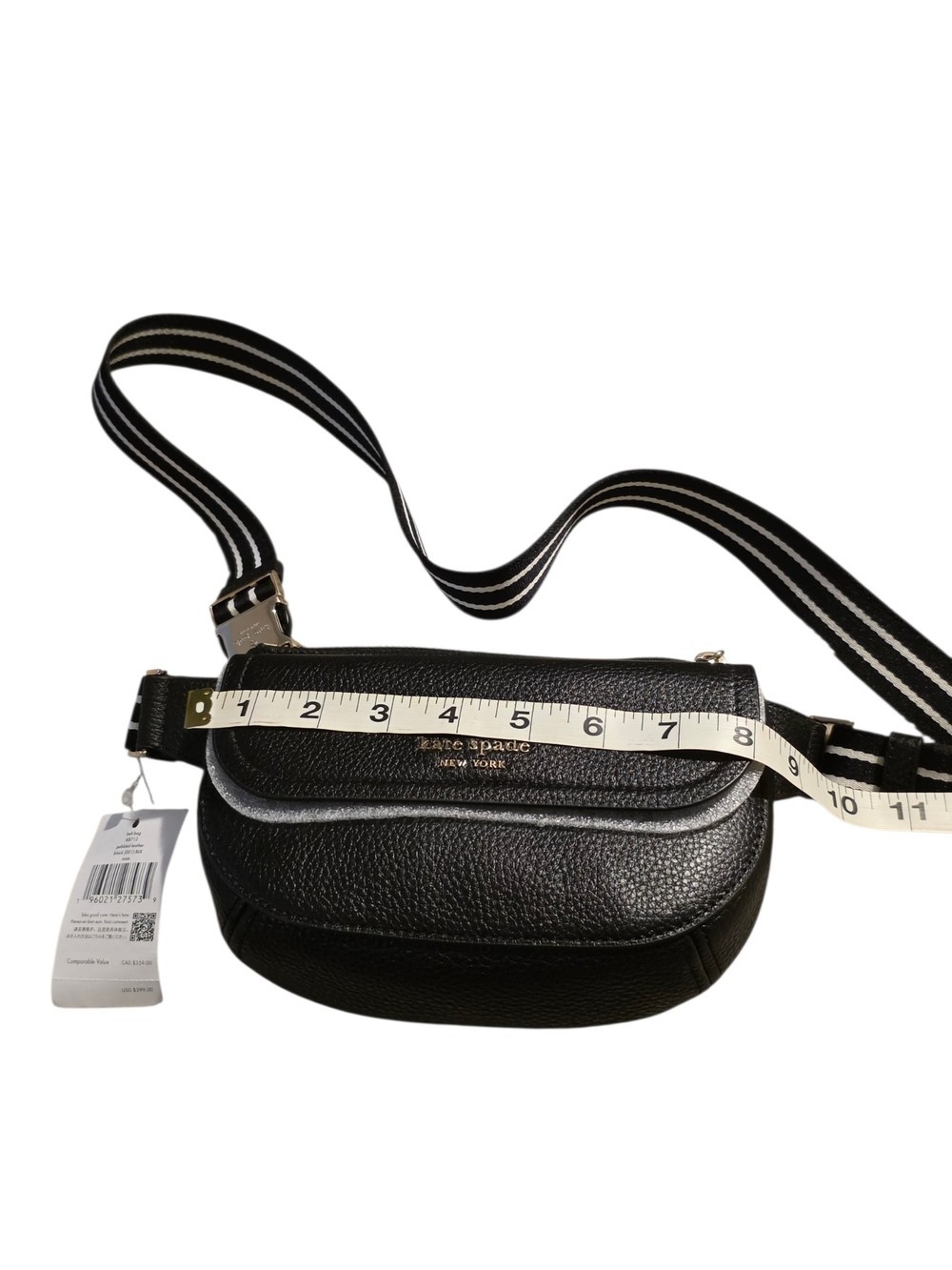 NWT Kate Spade Rosie Pebbled Leather Belt Bag Fanny Pack Crossbody Black KB712
