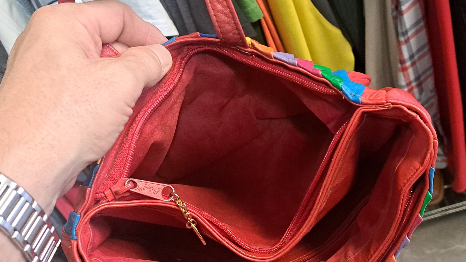 BRIO – Vintage 80’s Multi Color Leather Handbag