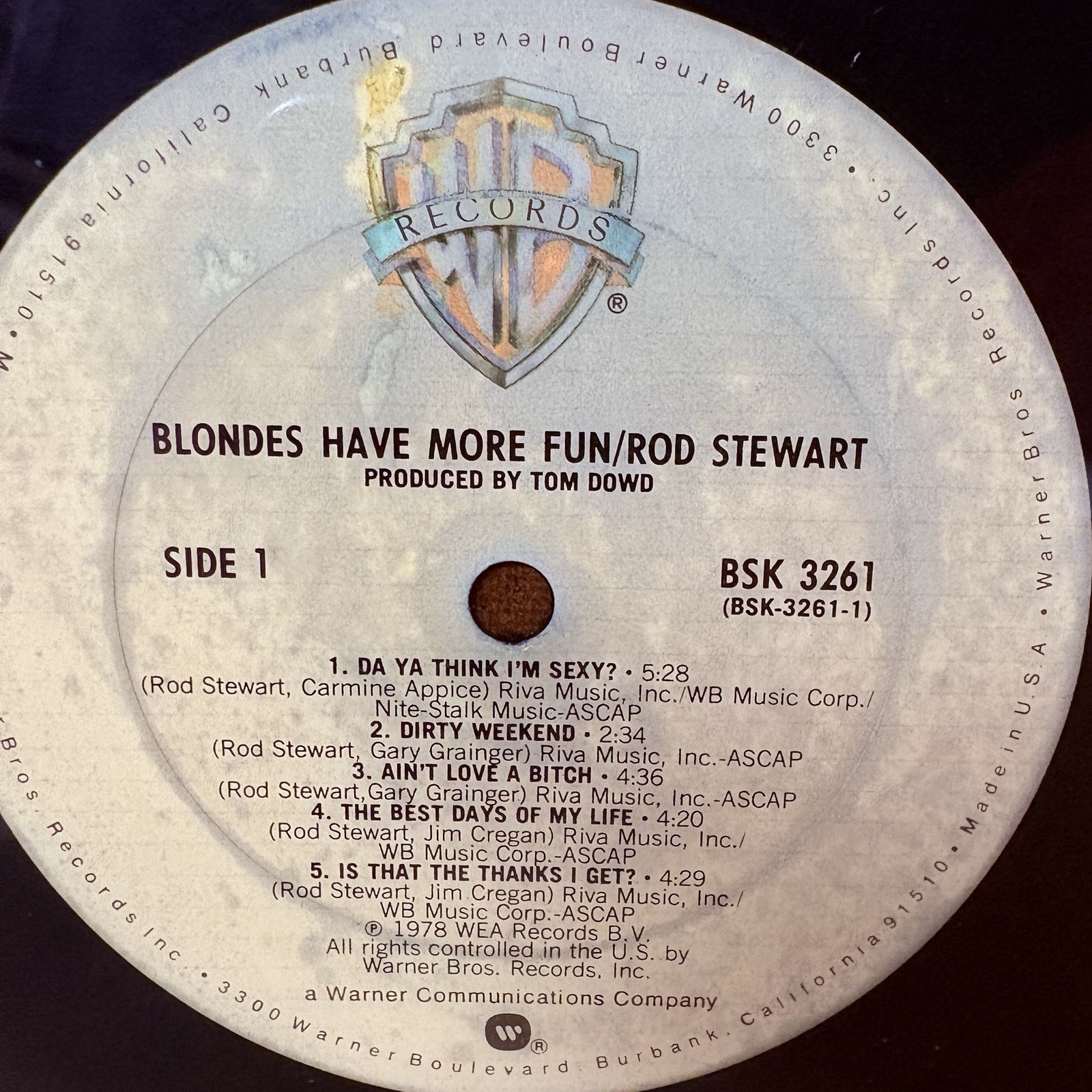 Rod Stewart Blonds Have More Fun Handle Bag Black Leopard Juke Box Gems (69)