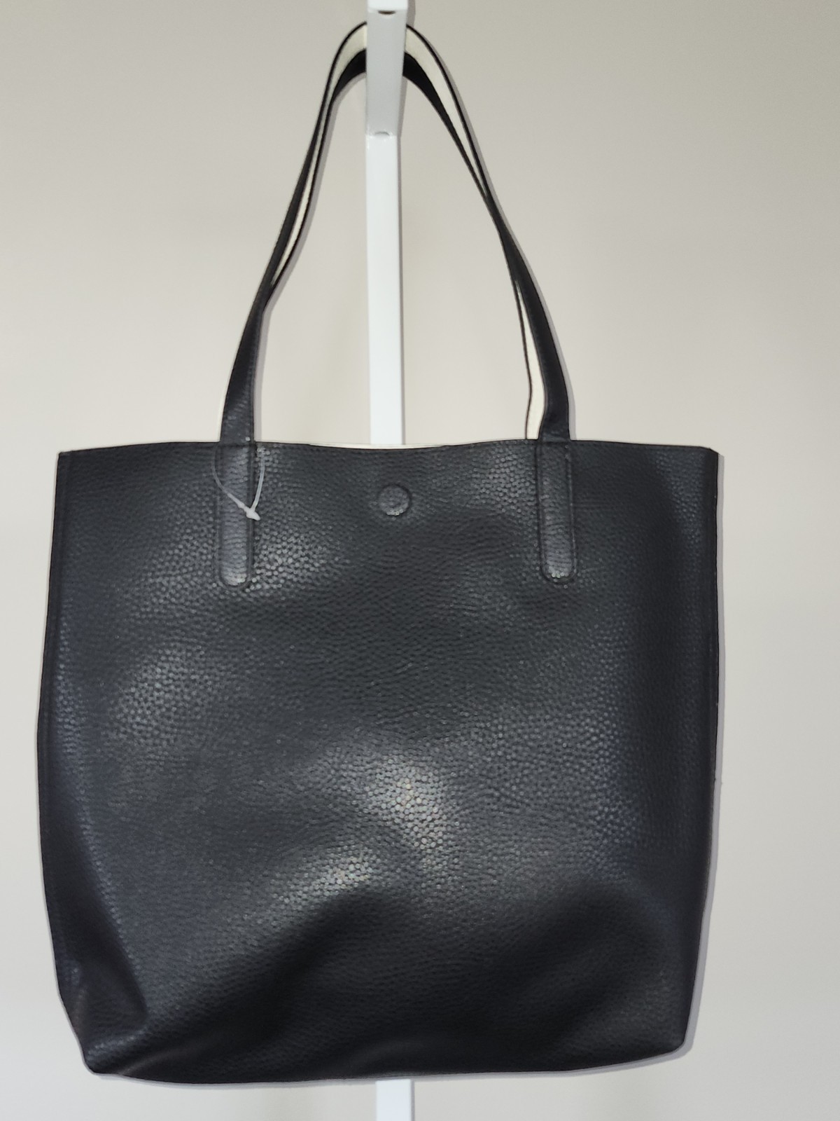 CORE Reversible Shoulder Tote Bag Black Or Cream/Beige Magnetic Closure NEW