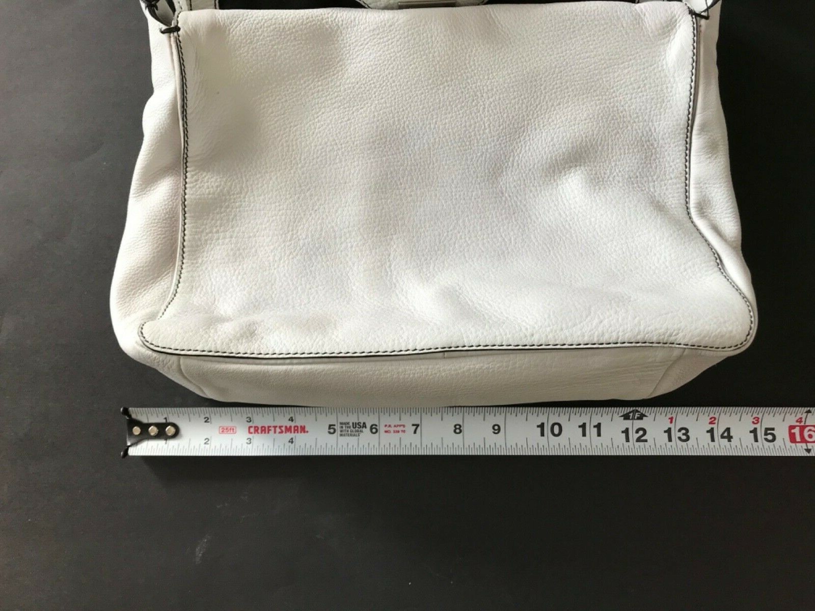 Hobo Shoulder Purse Off White Leather All-Season Pebbled Made In Canada GREAT