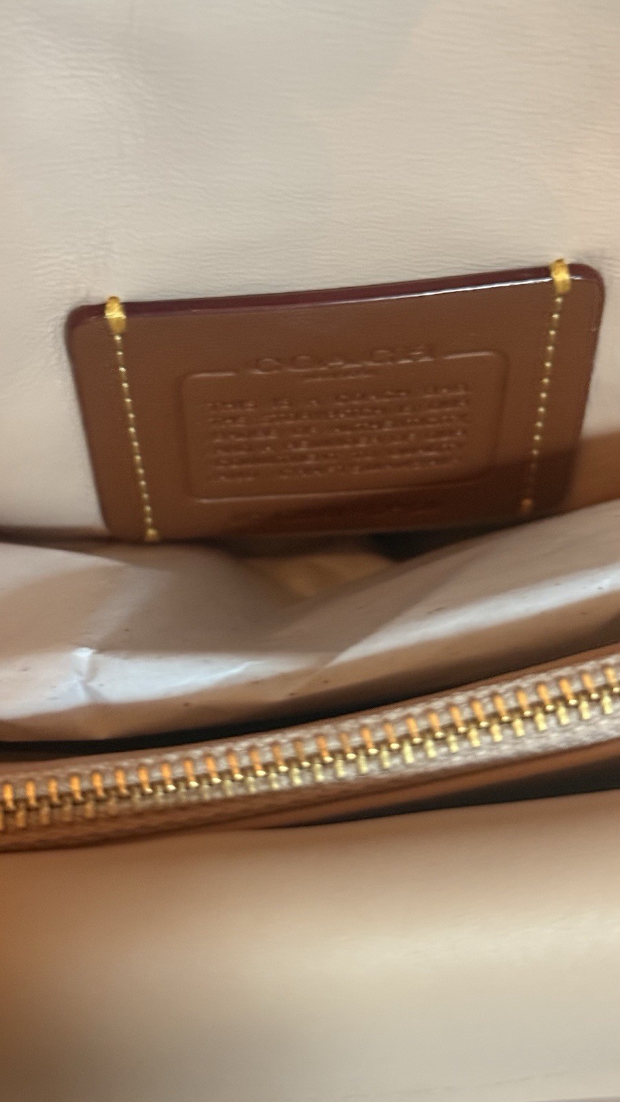 NWT Coach Quilted Leather Tabby 26 In Cream (powder pink)