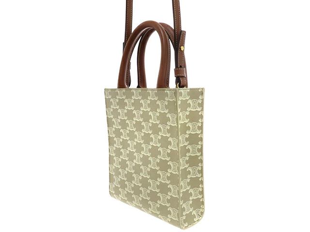 CELINE Triomphe Vertical Cabas Mini 2WAY Bag 194372 Shoulder Bag 1943 #DB531