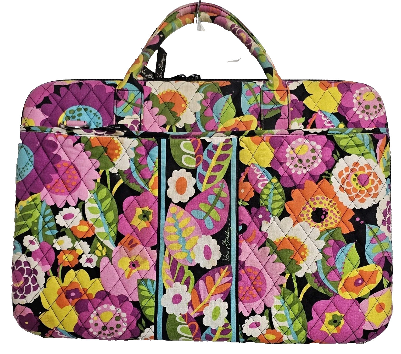 Vera Bradley “Va Va Bloom” Soft Shell Laptop Sleeve Case 12×17 Gently Pre-owned