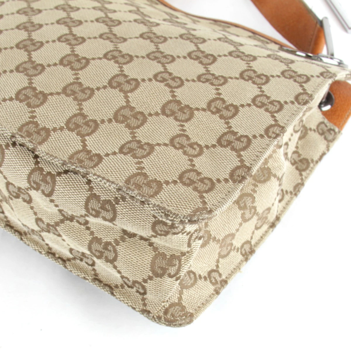 Gucci GG Canvas Shoulder Bag Orange W27.5cm H23cm D7cm 115cm Strap
