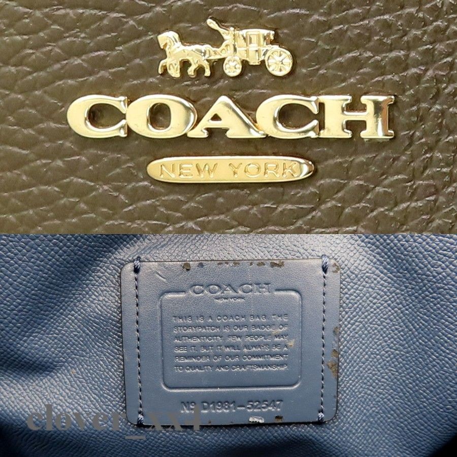 Excellent condition A4 size COACH Tote Bag Leather Brown Large Capacity A4 File