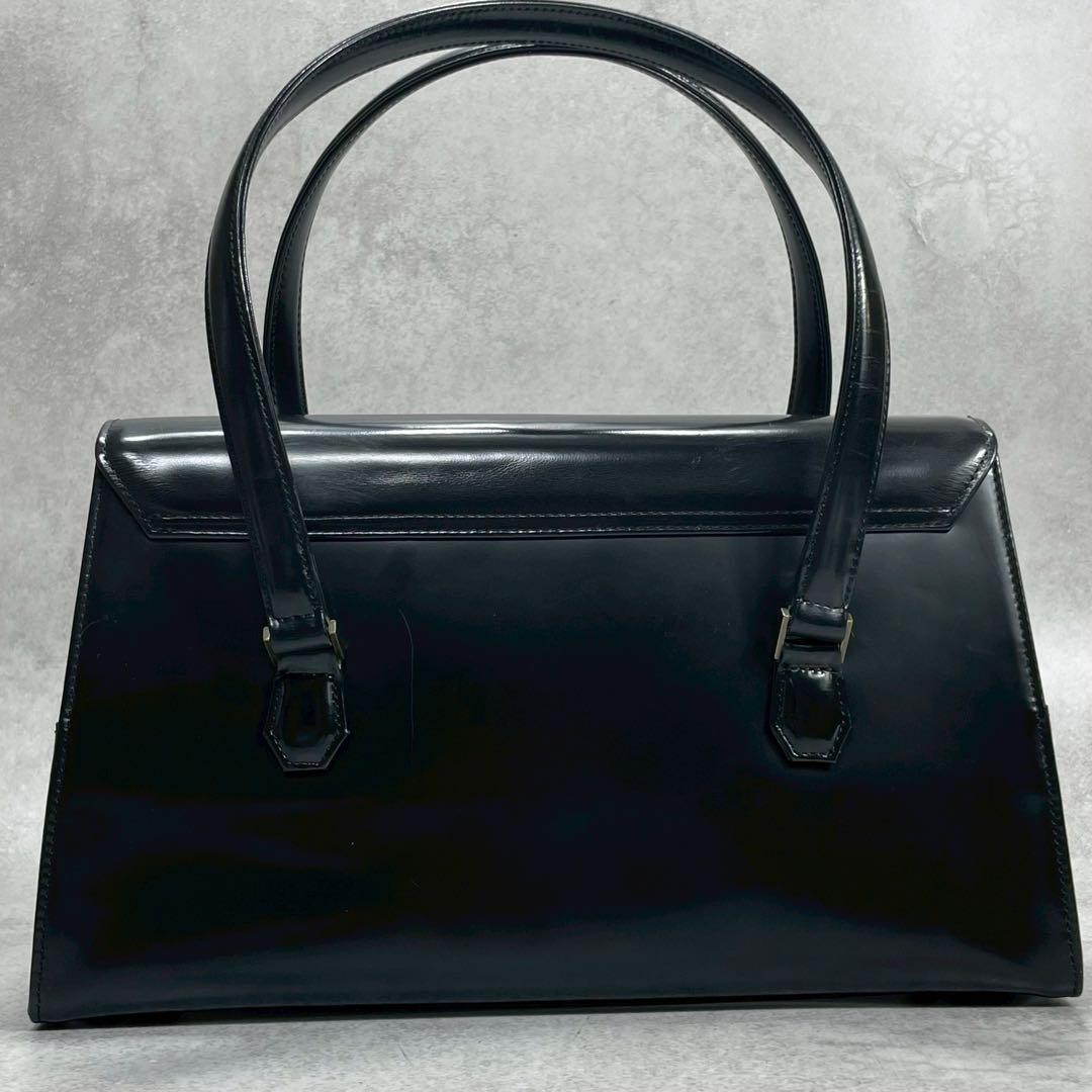 Jean Paul Gaultier Tote Bag Leather Black Dragon Cameo Womens Vintage From Japan