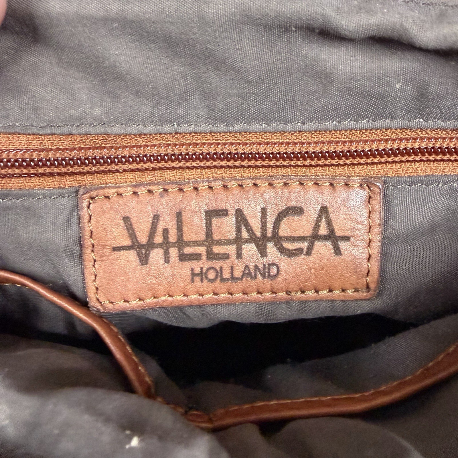 Vilenca Holland Genuine Leather Basket Weave Adjustable Crossbody Bag Wallet