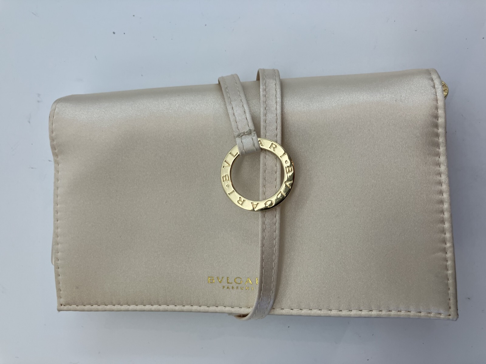 BVLGARI Pouch (19×10×3 cm) (7.48×3.94×1.18 inches) Beige – Free Shipping