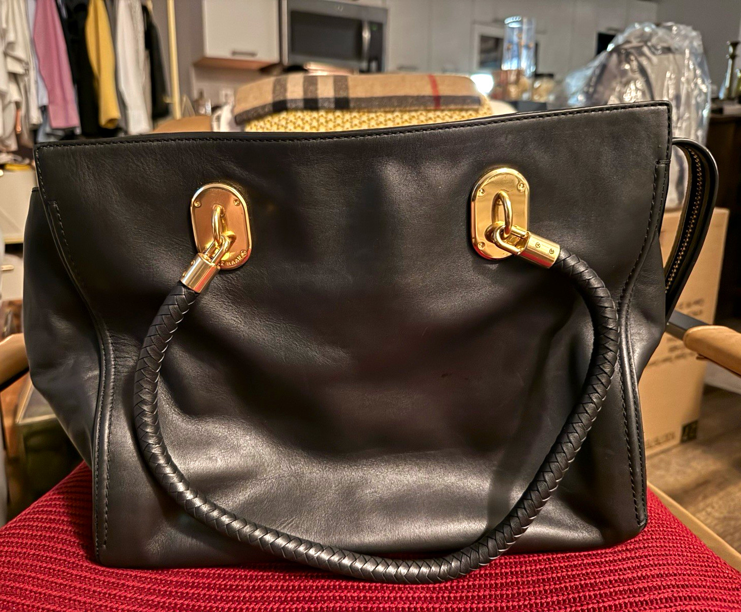 Cole Haan Black Women’s Satchel Top Handle Bag