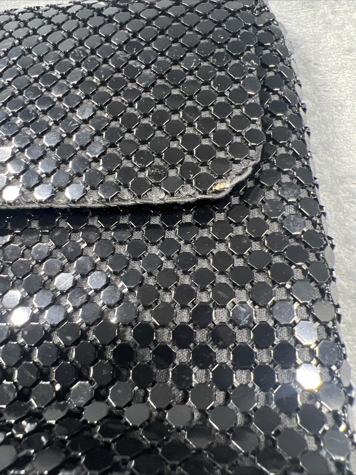 Vintage Style Bag Black Metal Mesh Purse Edgy Clubbing Goth Retro 90s Glam Y2K