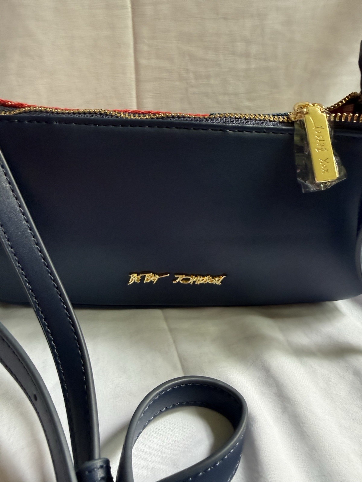 Betsey Johnson XOMINNY Red/White/Blue American Flag Handbag Purse NWT