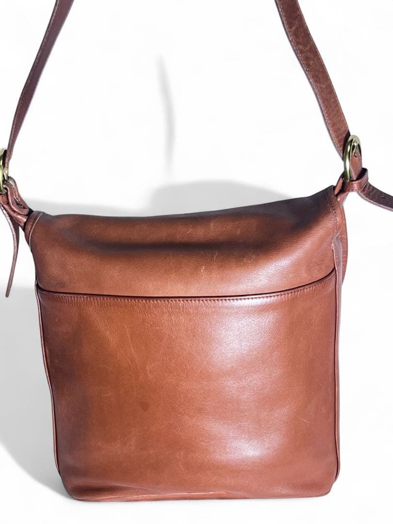 Vintage Old Coach 4115 Brown Leather Shoulder Bag Womens Handbag Made in USA