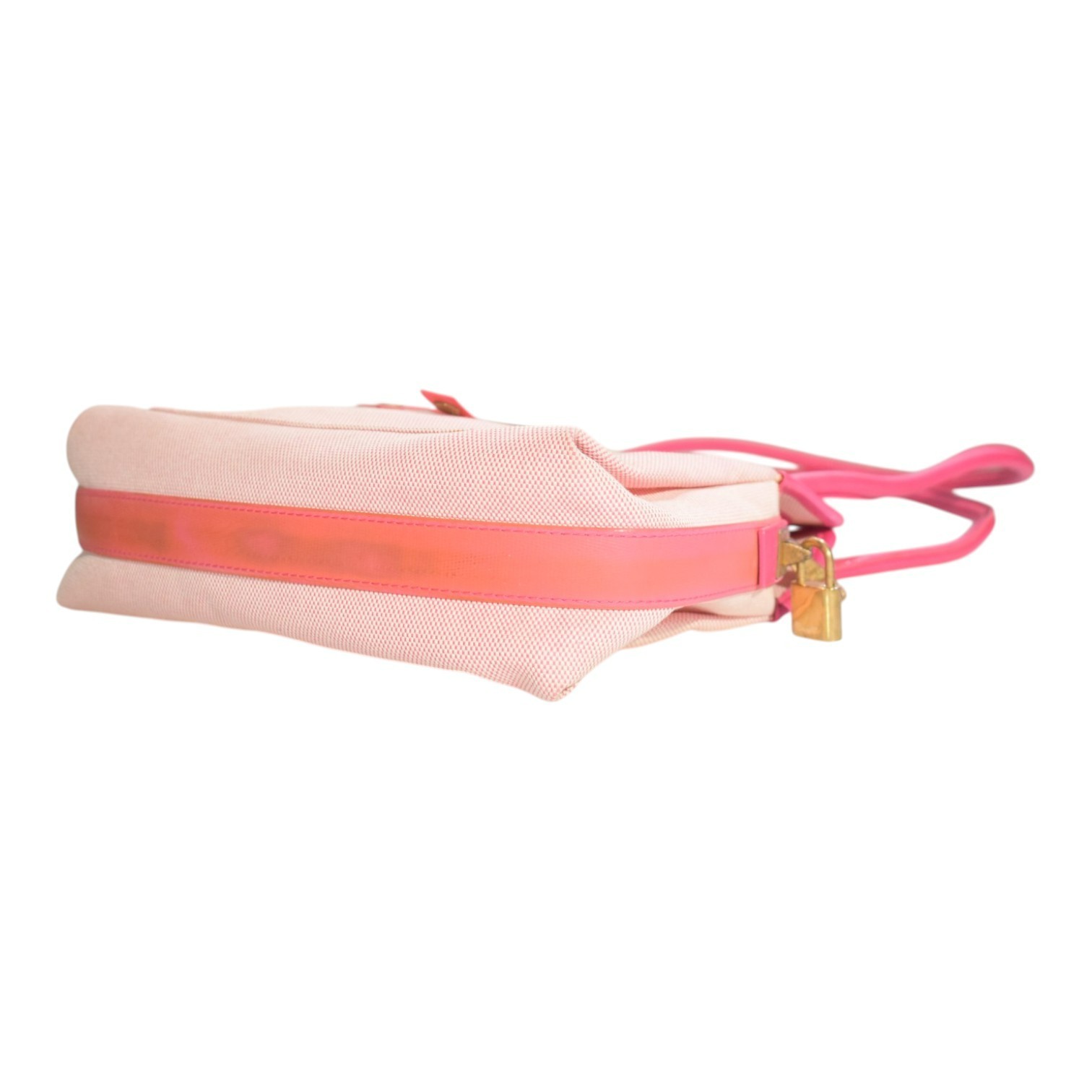 LOUIS VUITTON Antigua Cabas PM Pink Canvas Shoulder Bag Charm Limited