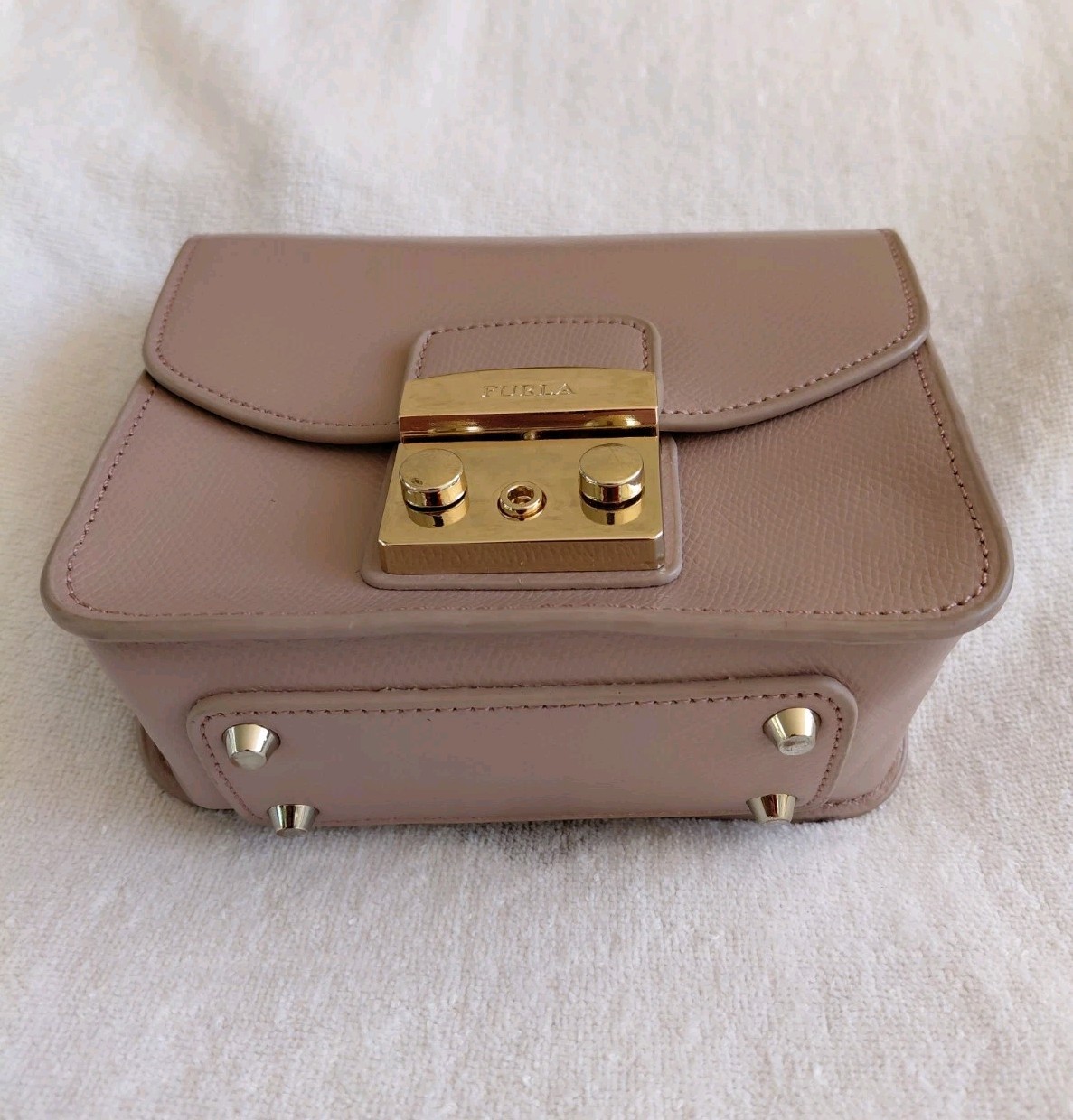 Furla Metropolis Mini Crossbody Sand Color Bag ( Missing Is Shoulder Strap)