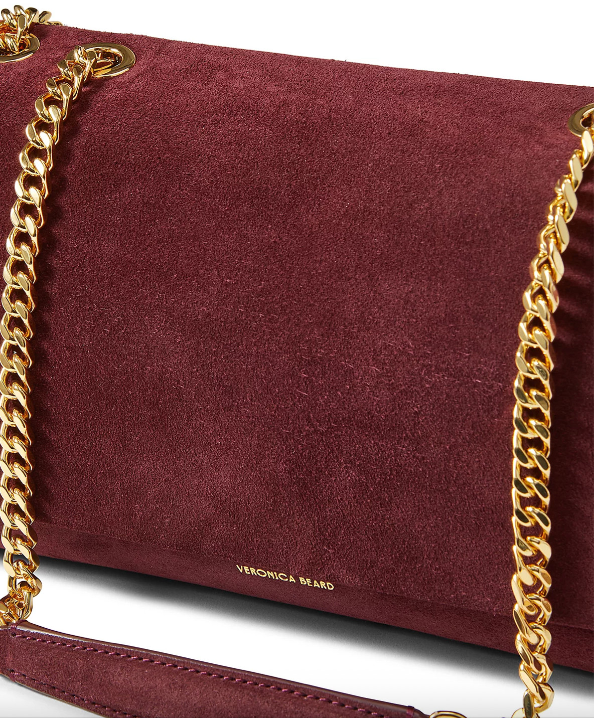NWT $595 Veronica Beard Suede Wedge Bag in Raisin Color