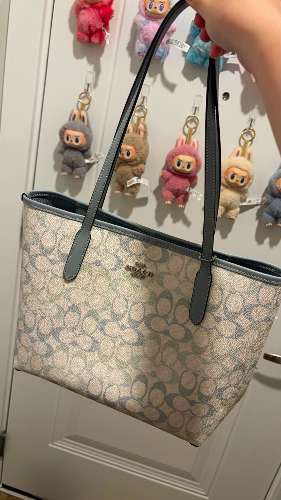 Coach Medium City Tote Bag In Signature Canvas CDZ09