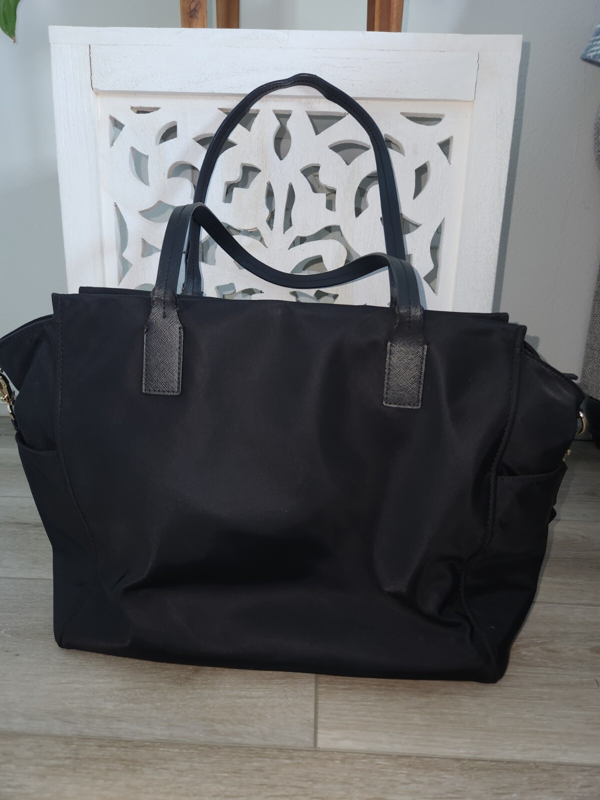 Kate Spade Blake Avenue Solid Black Nylon Kaylie Baby Travel Diaper Tote Bag