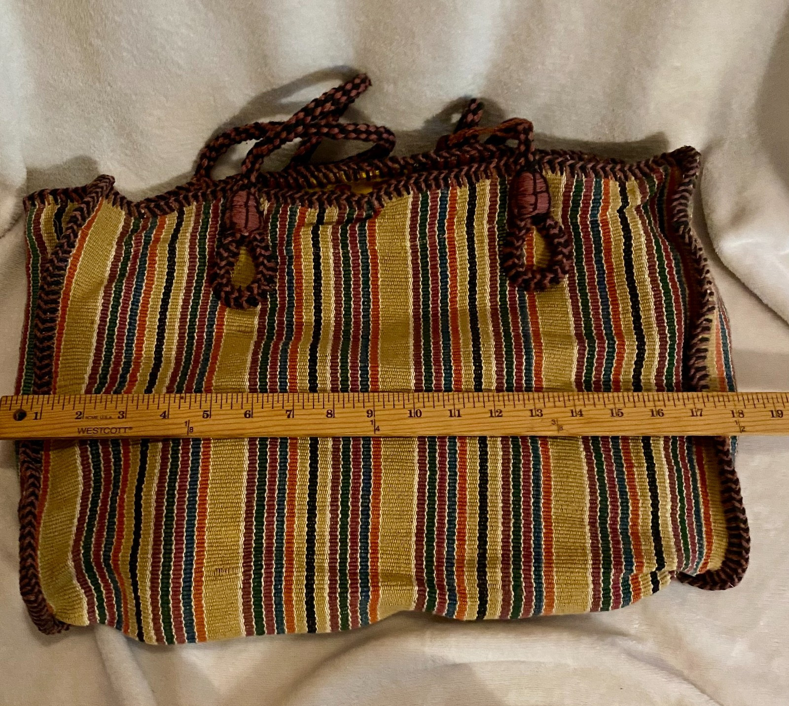 NWT Catstudio Riviera Bag Hand Woven Stripes Drawstring Bag Inside Retired