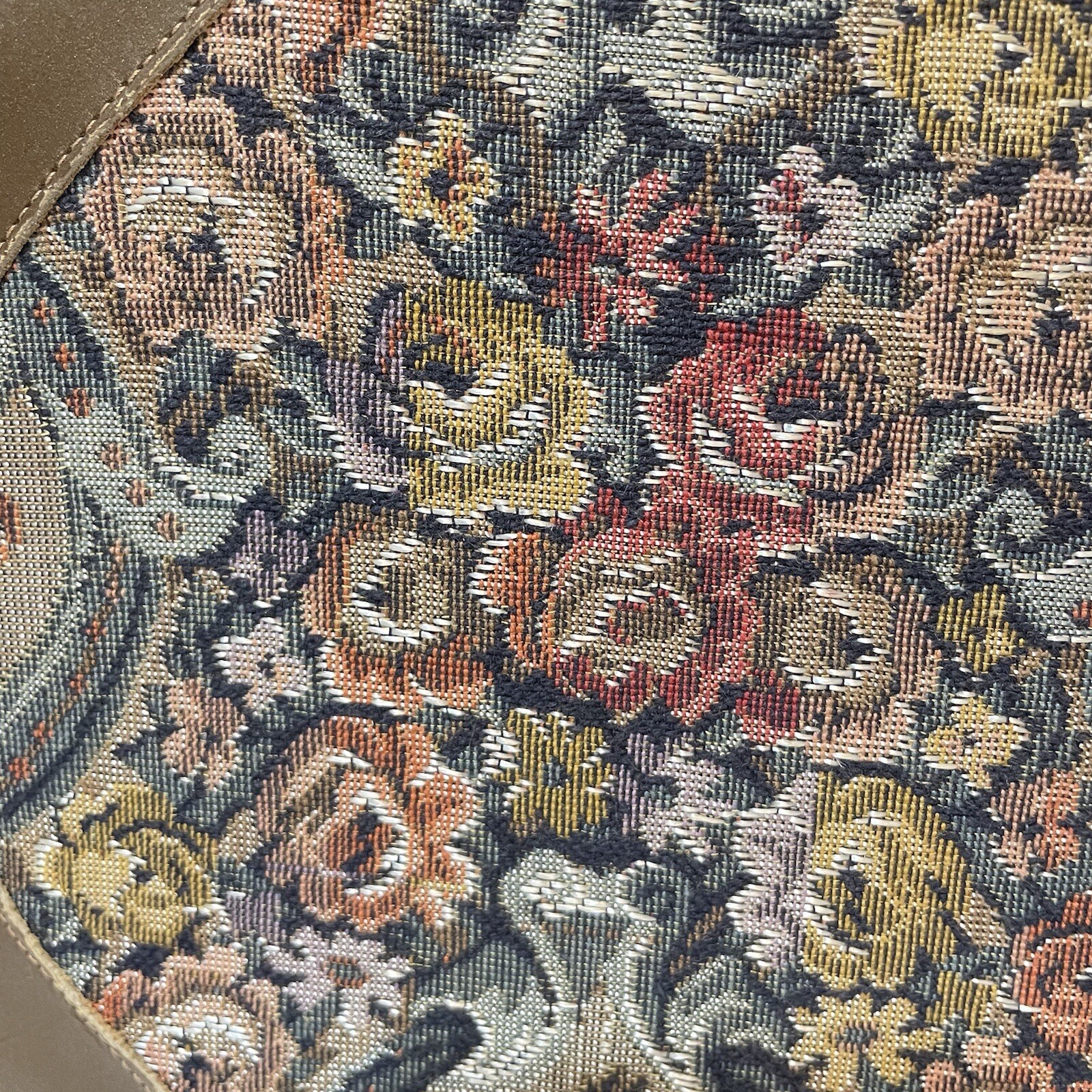 Vintage 50s 60s Womens Tapestry Floral Framed Hand Bag 10 x 7.25 x 2.75 inches