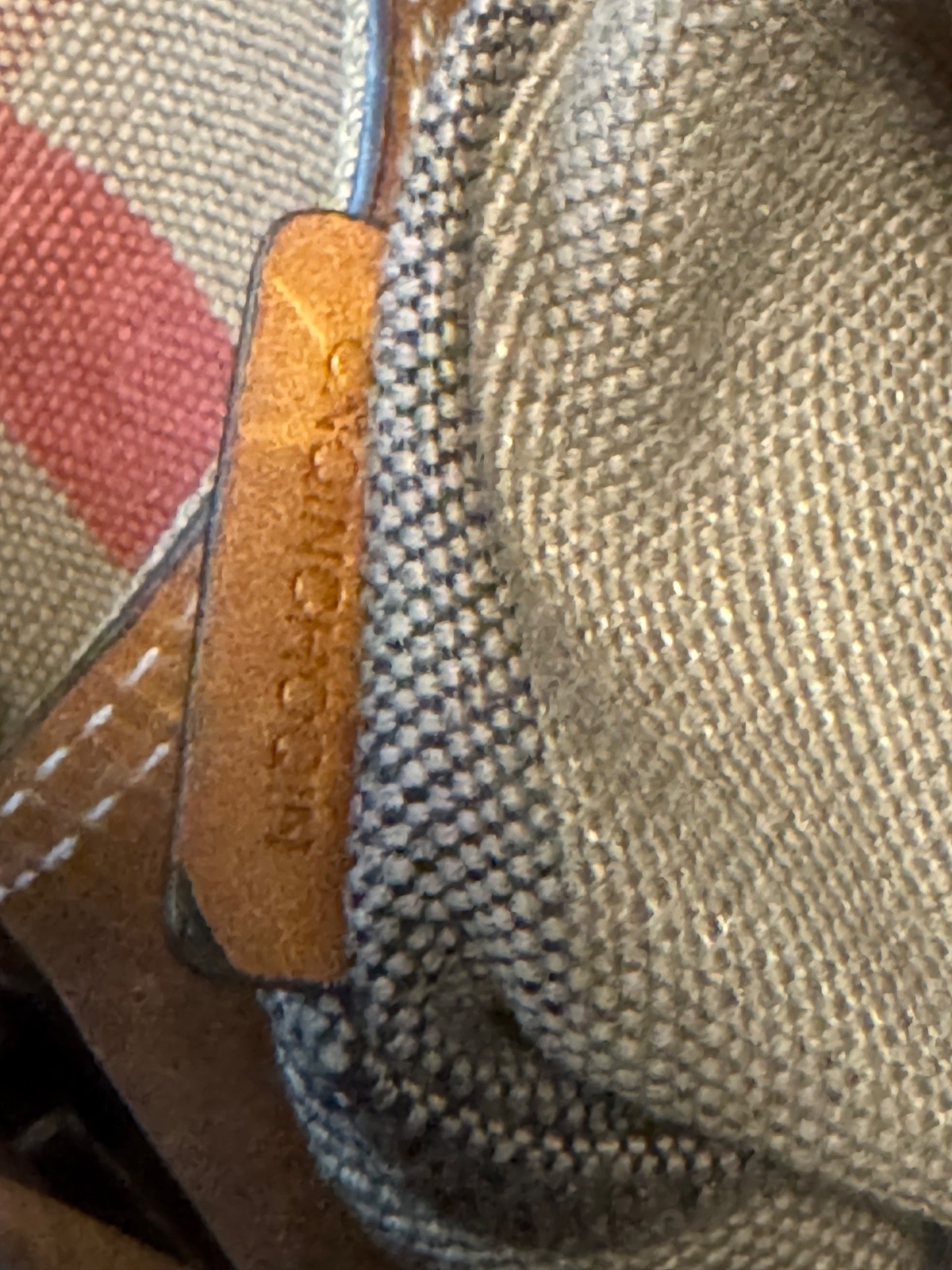 BURBERRY ASHBY MEDIUM SADDLE LEATHER CHECK CANVAS HOBO BAG