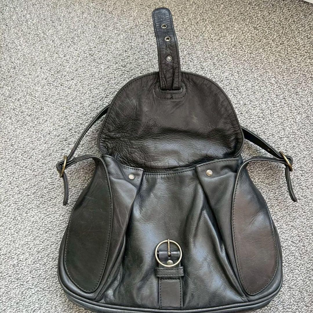Vanessa Bruno Shoulder Bag Purse Leather in Black USED Good Condition