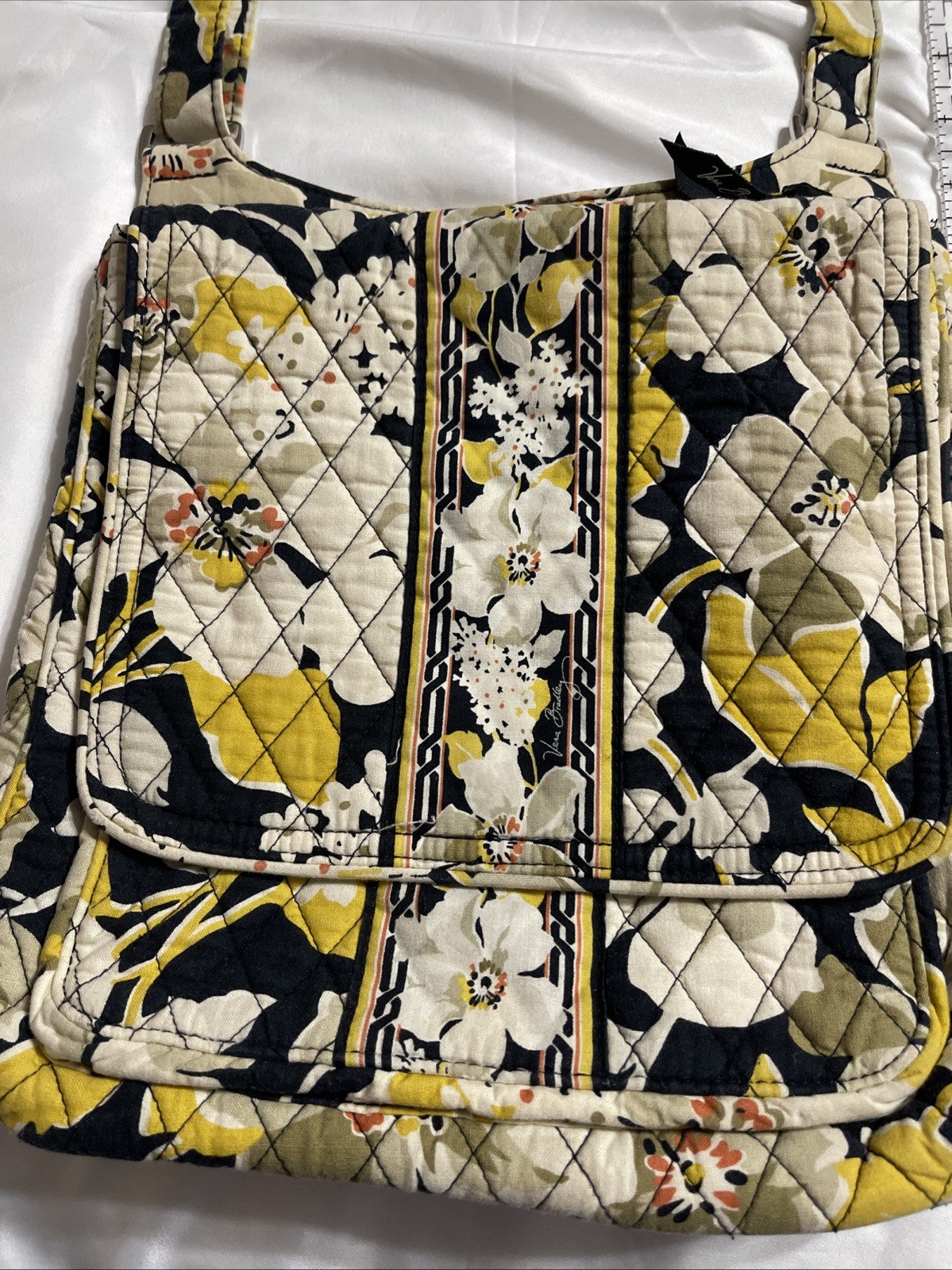 Vera Bradley Quilted Crossbody Bag Tote Purse In Dogwood Pattern Retired Design