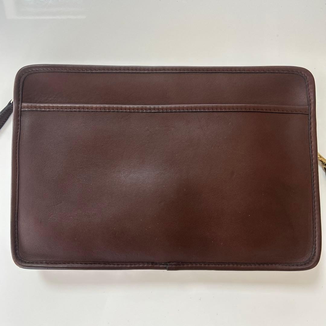 Excellent condition Old Coach clutch bag second bag leather brown