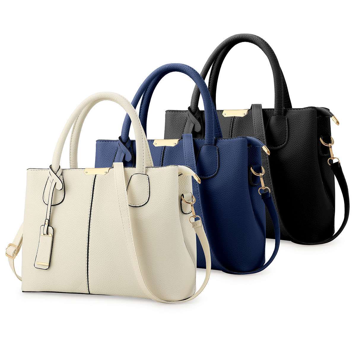 Women Large Leather Handbag Shoulder Messenger Crossbody Tote Bags Purse Satchel