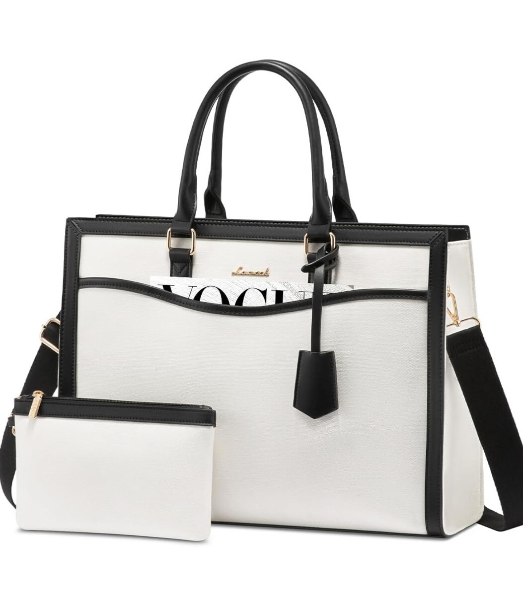lovevook laptop tote bag for Women,office work bag 17.5″