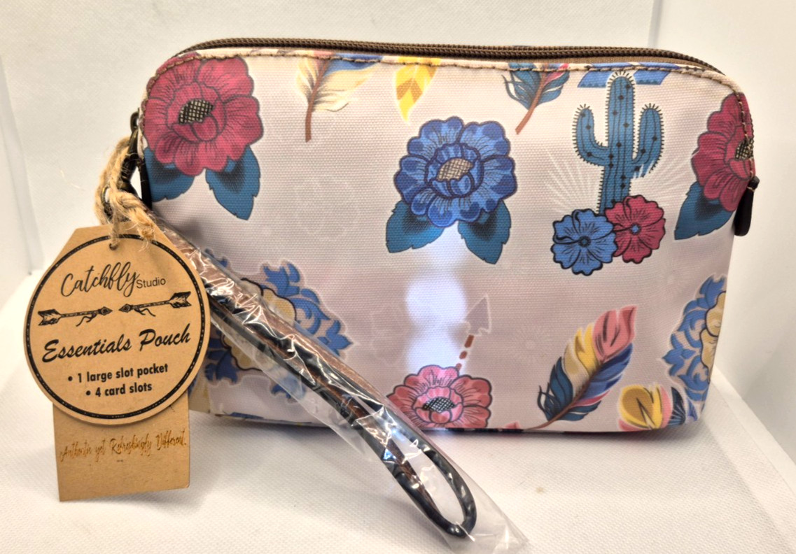 Catchfly Studio Women’s Essentials Pouch/Wristlet-Floral/Animal Print – NWT