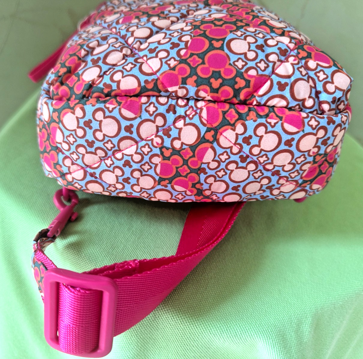 VERA BRADLEY X DISNEY LORMAN SLING BACKPACK:NWT MICKEY MOUSE KALEIDOSCOPE PINK