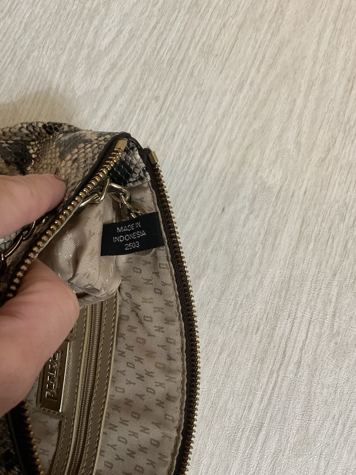 DKNY snake skin, leather bag, vintage mint condition