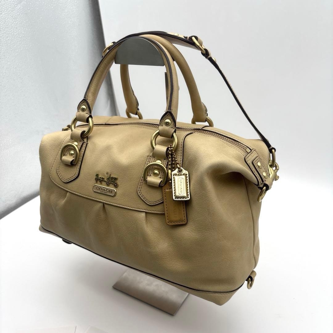 COACH Madison Mini Boston Shoulder Leather With Dust Bag