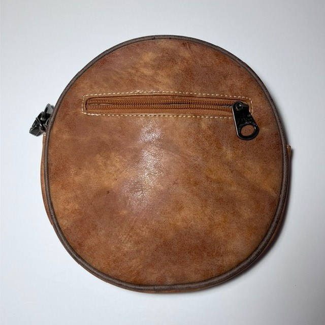 Montana West Womens Brown Round Bag Purse Rivets NO STRAP & MISSING strap holder