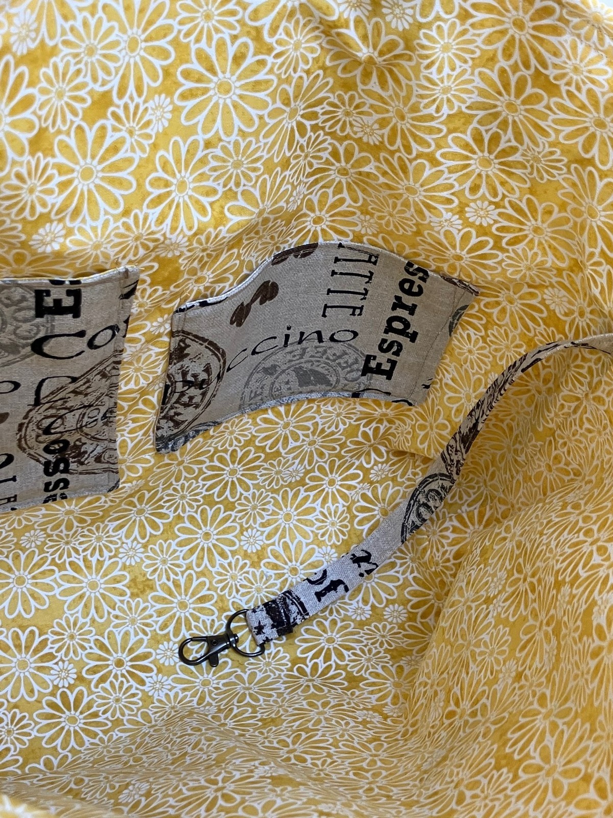 Coffee Lover Cotton Fabric Shoulder Tote Bag