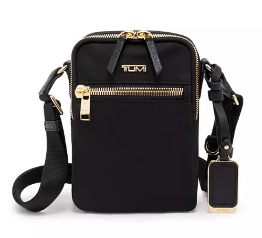 New $195 Tumi Voyageur Persia Black Nylon Ligthweigth Crossbody Bag