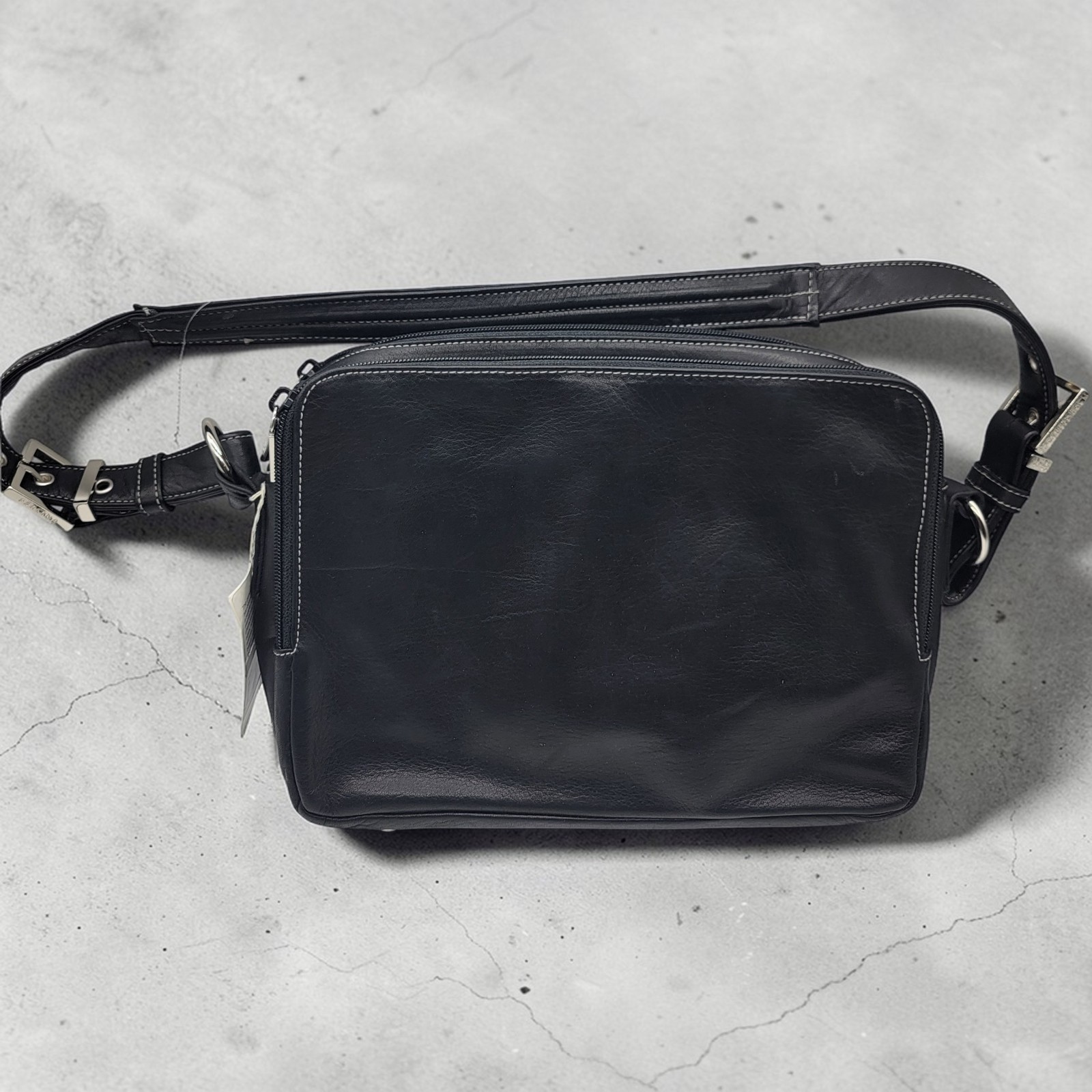 Perlina Buttery Black Leather Multi Compartment Purse NWT